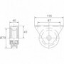 Roue gorge U sur roulement pour portail 20mm en applique - Ø80mm en nylon