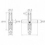 Roue gorge U sur roulement pour portail 20mm - Ø80mm - nylon + acier