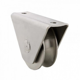 Roue gorge U sur roulement pour portail 20mm en applique - Ø80mm - acier Roue gorge U sur roulement pour portail 20mm en applique - Ø80mm - acier