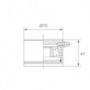 Pivot inférieur avec roulement - 70mm