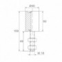 Poulie guide nylon pour portail - Ø40mm - L109mm