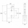 Serrure à crochet pour portail - à encastrer - axe 30mm ESTEBRO