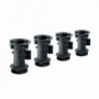 Lot de 4 Pieds de caisson réglables - noir - H100mm