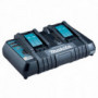 Chargeur rapide 2 batteries Makstar Li-Ion 14,4V à 18V DC18RD MAKITA