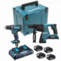 Pack 2 machines 18V 5Ah Li-Ion (Perceuse DDF482 + Perforateur DHR264 + 4 batteries + 1 MakPac) DLX2138PTJ MAKITA