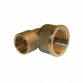 Coude femelle laiton à visser / souder (x2) - 090 G-CU Coude femelle laiton à visser / souder (x2) - 090 G-CU