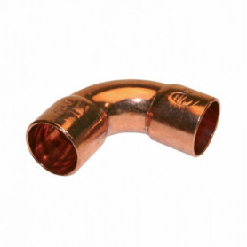 Coude 90° grand rayon double femelle cuivre - à souder - 5002 A - pour tube cuivre Coude 90° grand rayon double femelle cuivre - à souder - 5002 A - pour tube cuivre