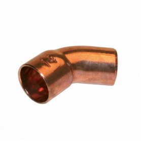 Coude 45° petit rayon mâle / femelle cuivre - à souder - 040 CU - pour tube cuivre Coude 45° petit rayon mâle / femelle cuivre - à souder - 040 CU - pour tube cuivre