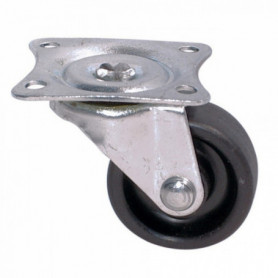 Roulette dameublement pivotante à platine Drill Ø25mm GUITEL Roulette dameublement pivotante à platine Drill Ø25mm GUITEL
