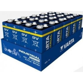 20 Piles alcalines 9V 6LR61 Industrial 20 Piles alcalines 9V 6LR61 Industrial