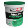 Enduit Multi'Fonctions en pâte 3en1 - blanc - 1,25kg TOUPRET