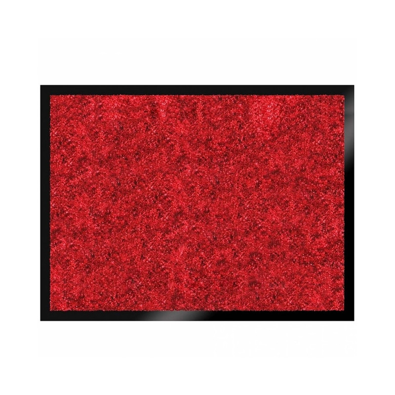 Tapis ultra absorbant effet velours Soft rouge 60x80cm