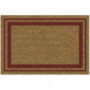 Tapis coco naturel ep15mm 40x60 cm bordure rouge