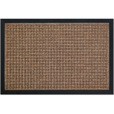 Tapis grattoir Impact 40x60 cm marron avec carrés