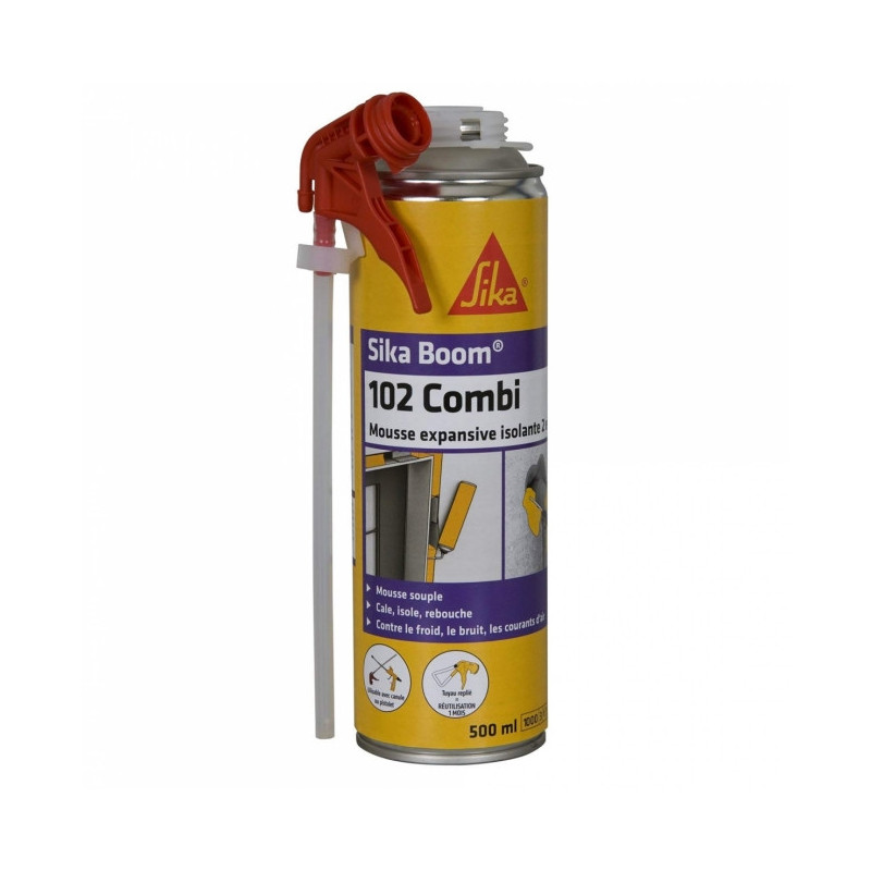 Mousse expansive isolante 2en1 Sika Boom 102 Combi 500ml SIKA