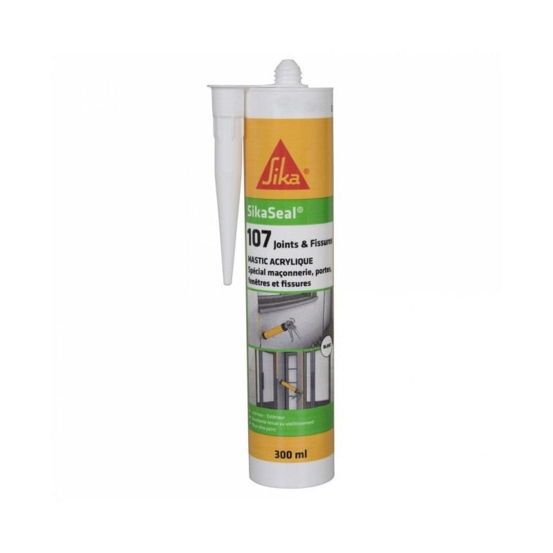 Mastic acrylique SikaSeal 107 Joints et fissures 300ml - blanc SIKA