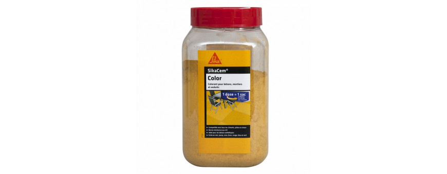 Adjuvants, Antigel, Colorants, Résines... pour béton