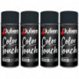 4 aérosols noir satin 400 ml RAL9005 Color Touch JULIEN