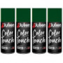 4 aérosols vert brillant 400 ml RAL6005 Color Touch JULIEN