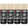 4 aérosols Ivoire brillant 400 ml RAL1015 Color Touch JULIEN