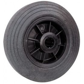 Roue à bandage caoutchouc Manutal noir Ø250mm axe 25mm GUITEL Roue à bandage caoutchouc Manutal noir Ø250mm axe 25mm GUITEL