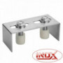 Plaque guide simple - 2 olives - inox