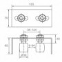 Plaque guide simple - 2 olives - inox