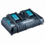 Pack Énergie 18V Li-Ion 5,0Ah (2 batteries + 1 chargeur double) avec coffret Makpac MAKITA