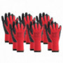 6 paires de gants de manutention générale EASY GRIP rouge KAPRIOL