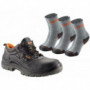 Chaussures de sécurité basses HORNET noir + 3 paires de chaussettes KAPRIOL