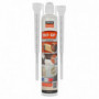 Pack 10 Pieds de poteau réglable APB100/150 + 3 Scellements chimiques beige multi-matériaux POLY-GP 300ml SIMPSON