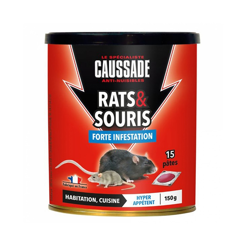 Pat'appât rats et souris - forte infestation - 150g CAUSSADE
