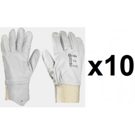 10 paires de gants cuir tout fleur poignet tricot EUROPROTECTION MO2250 10 paires de gants cuir tout fleur poignet tricot EUROPROTECTION MO2250