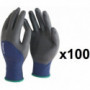 100 paires de gants polyester élastanne 3/4 enduit nitrile avec picots PER134 SINGER