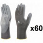 60 paires de Gants tricot polyamide / paume polyuréthane VE702PG DELTA PLUS