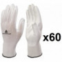 60 paires de gants tricot polyester / paume PU VE702P Delta Plus
