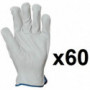 60 paires de gants cuir tout fleur EUROPROTECTION MO2240