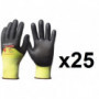 25 paires de gants HPPE enduction 3/4 nitrile haute visibilité N318HVC EuroCut