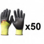 50 paires de gants HPPE enduction 3/4 nitrile haute visibilité N318HVC EuroCut