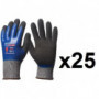 25 paires de gants HPPE double enduction nitrile tout enduit N555 EuroCut