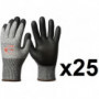 25 paires de gants anticoupure HPPE enduction nitrile N560 EuroCut