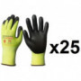 25 paires de gants HPPE enduction nitrile haute visibilité N318HV EuroCut