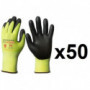 50 paires de gants HPPE enduction nitrile haute visibilité N318HV EuroCut