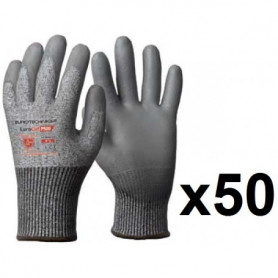 50 paires de gants anticoupures HPPE enduction polyuréthane P500 Eurotechnique 50 paires de gants anticoupures HPPE enduction polyuréthane P500 Eurotechnique