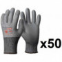 50 paires de gants anticoupures HPPE enduction polyuréthane P500 Eurotechnique