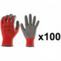100 paires de gants textile enduction latex 13L850 EuroGrip