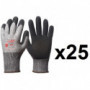 25 paires de gants HPPE enduction latex L580 EuroCut