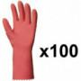 100 paires de Gants de ménage en latex rose EUROPROTECTION