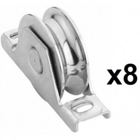 8 Roues gorge U sur roulement pour portail 16mm à encastrer - Ø80mm 8 Roues gorge U sur roulement pour portail 16mm à encastrer - Ø80mm