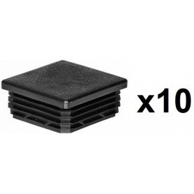 10 Embouts poteaux carrés 100mm plastiques rentrant noir 10 Embouts poteaux carrés 100mm plastiques rentrant noir
